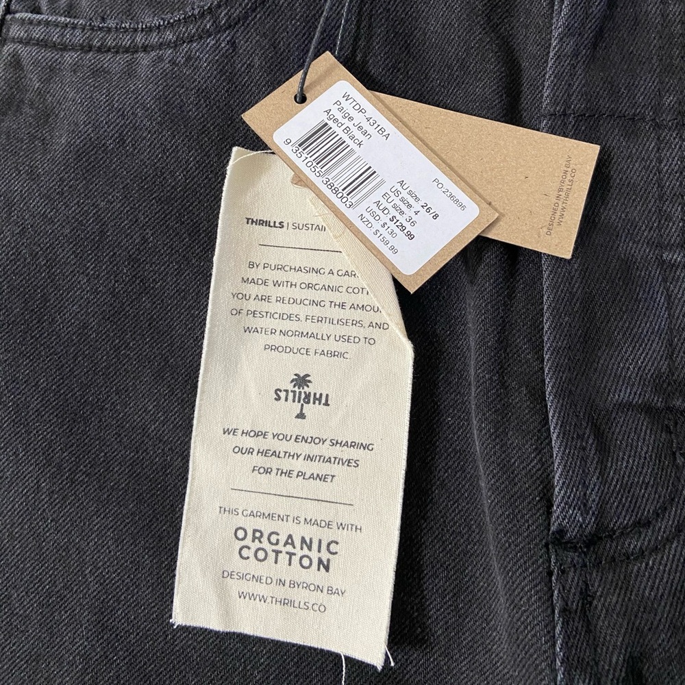 THRILLS Paige Jean in aged black. - Picture 5 of 5